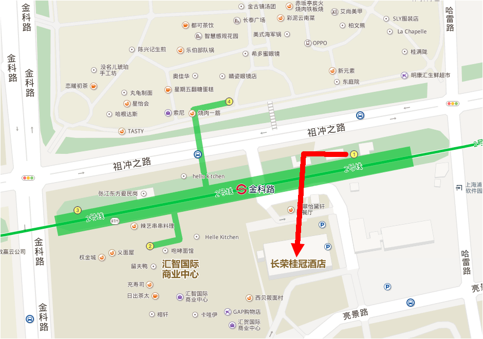 上海 长荣桂冠酒店地图